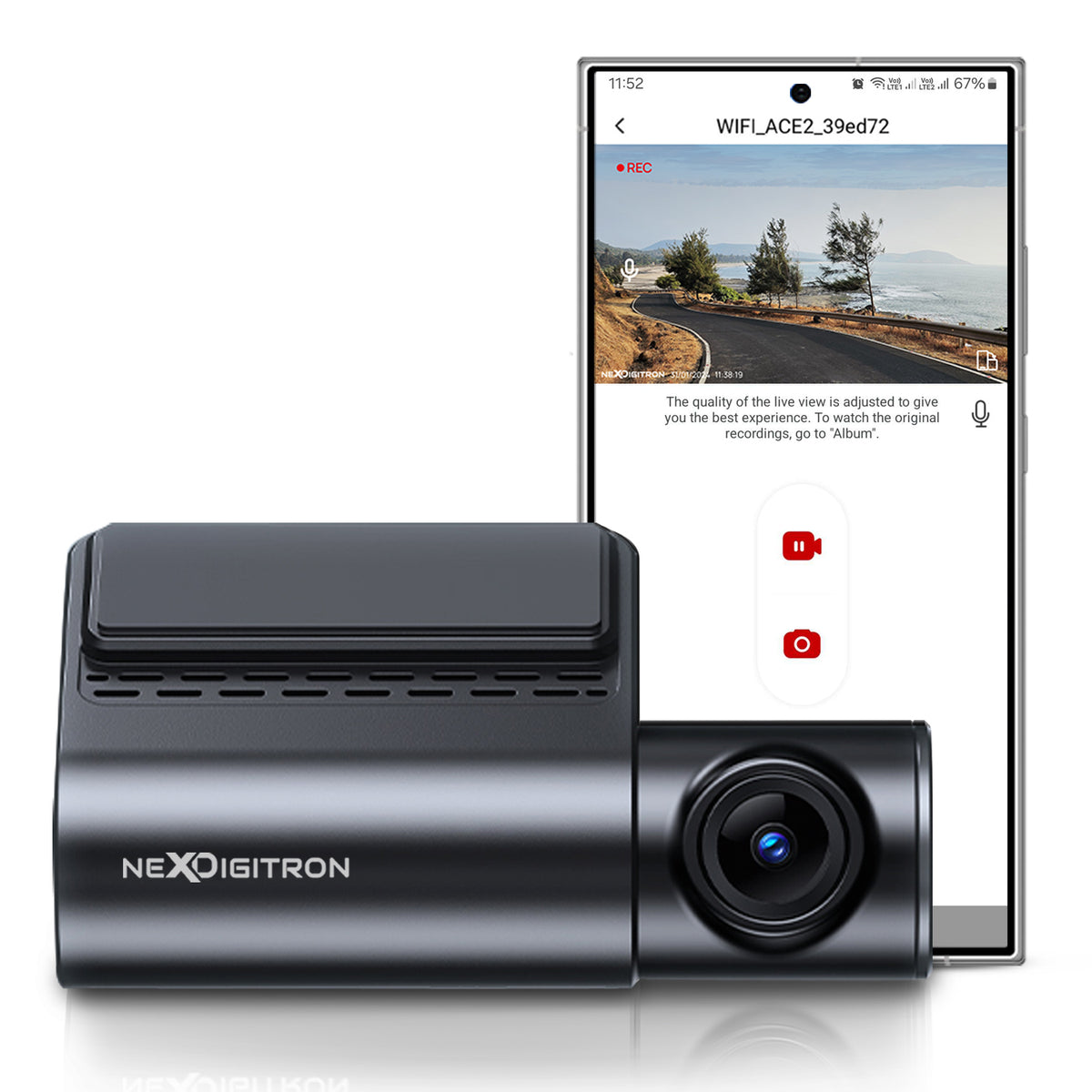 NEXDIGITRON ACE DashCam, Native 2K