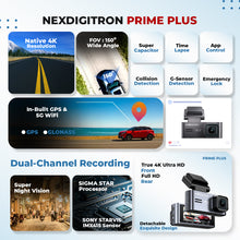 NEXDIGITRON Prime Plus 4K Dual DashCam