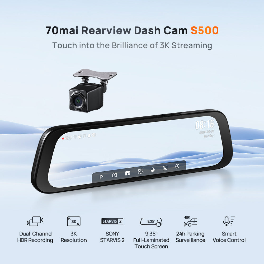70mai Dash Cam A200 1080P 2'' IPS Screen Dual-channel Record 70mai Car DVR  A200 24H