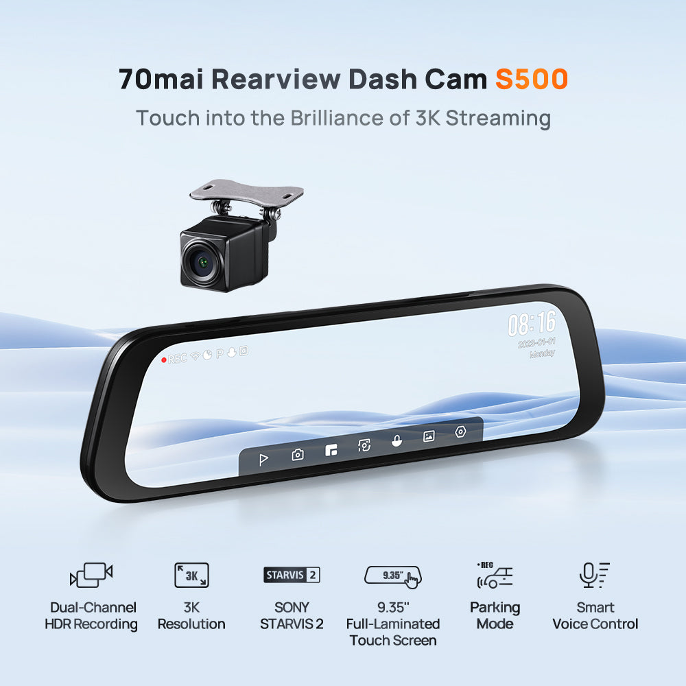 70mai Rearview DashCam S500 NEXDIGITRON®