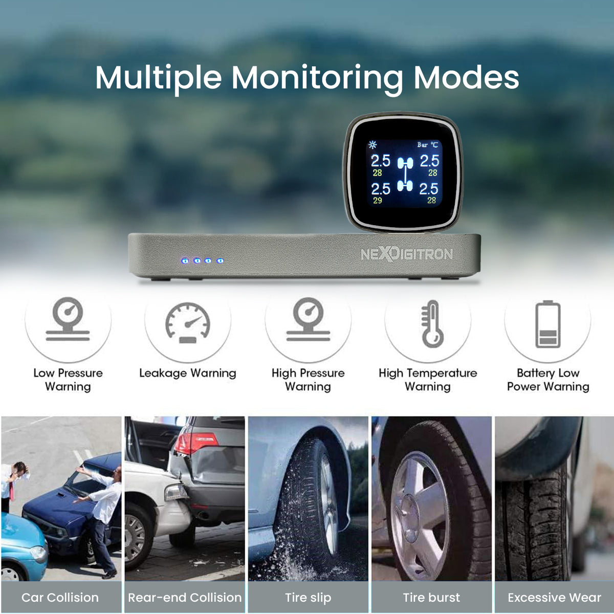 NEXDIGITRON® TPMS C220 (External Sensor) Tyre Pressure Monitoring System