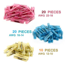Heat Shrink Insulated Straight Wire Butt Connector (50 Pieces)